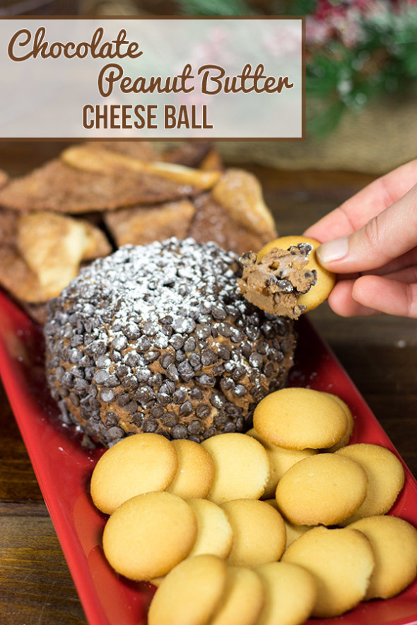 Chocolate Peanut Butter Cheese Ball #shop #HolidayAdvantEdge and #cbias
