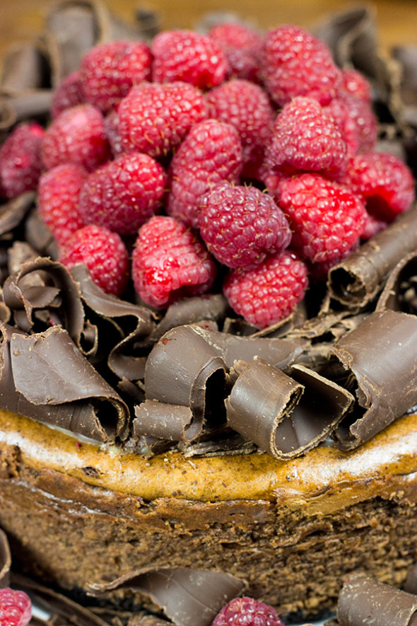 Triple Chocolate Cheesecake with Oreo Crust