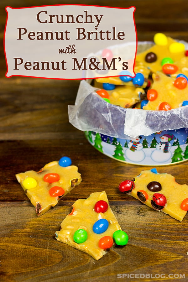 Crunchy Peanut Brittle with Peanut M&Ms #BakingIdeas #shop #cbias