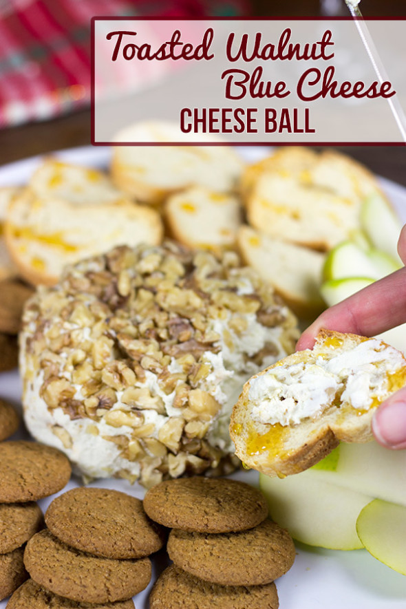 Toasted Walnut Blue Cheese Ball #shop #HolidayAdvantEdge and #cbias
