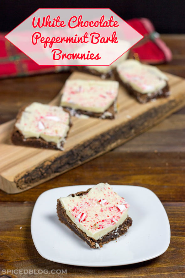 White Chocolate Peppermint Bark Brownie Bars #HolidayAdvantEdge #shop