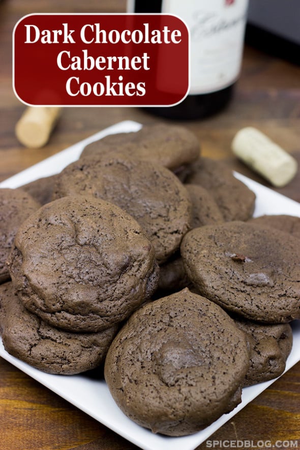 Dark Chocolate Cabernet Cookies | Spicedblog.com