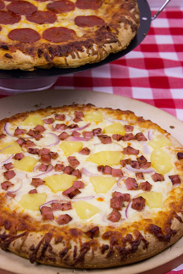 Easy Hawaiian Pizza using DiGiorno #GameTimeGoodies, #shop, #cbias