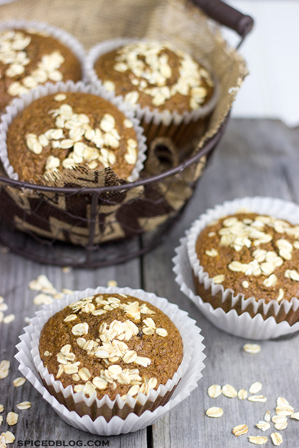 Oat Bran Muffins | Spicedblog.com