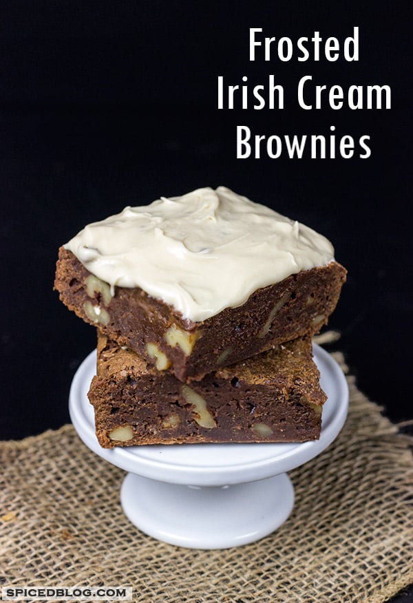 Frosted Irish Cream Brownies | Spicedblog.com