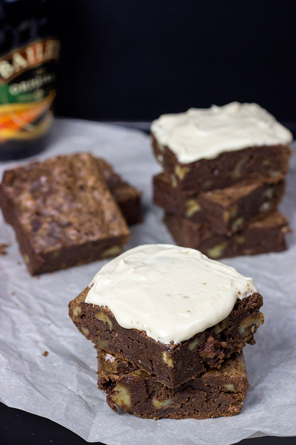 Frosted Irish Cream Brownies | Spicedblog.com