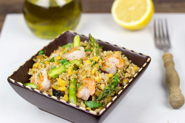 Lemon Shrimp + Quinoa-Lentil Salad | Spicedblog.com