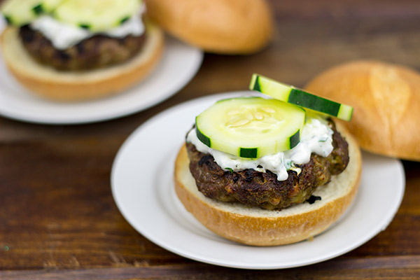 Cheese-Stuffed Curry Burgers