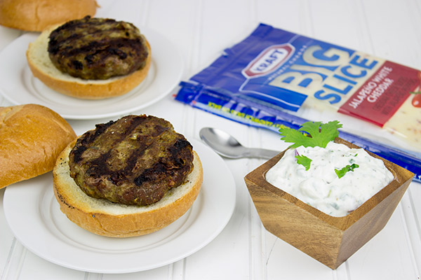 Cheese-Stuffed Curry Burgers