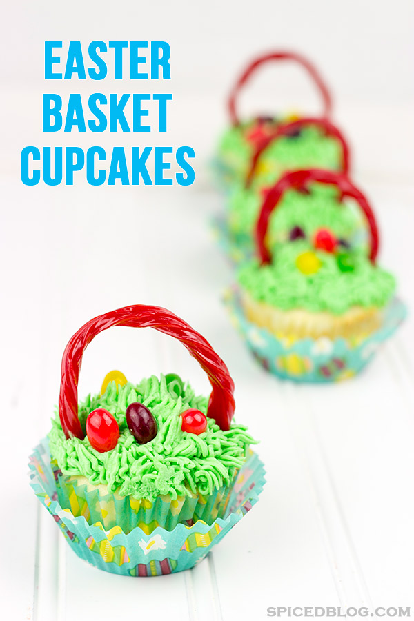 Easter Basket Cupcakes | Spicedblog.com