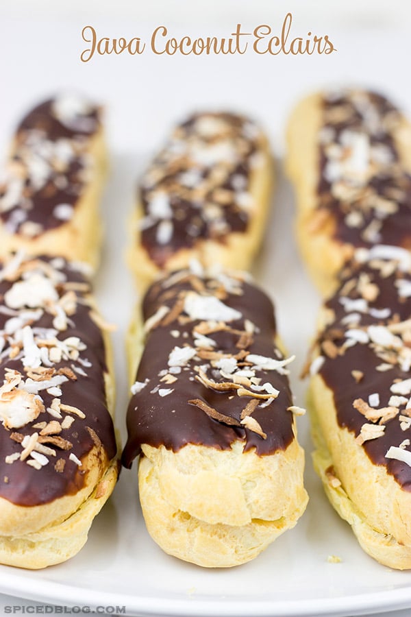 Java Coconut Eclairs
