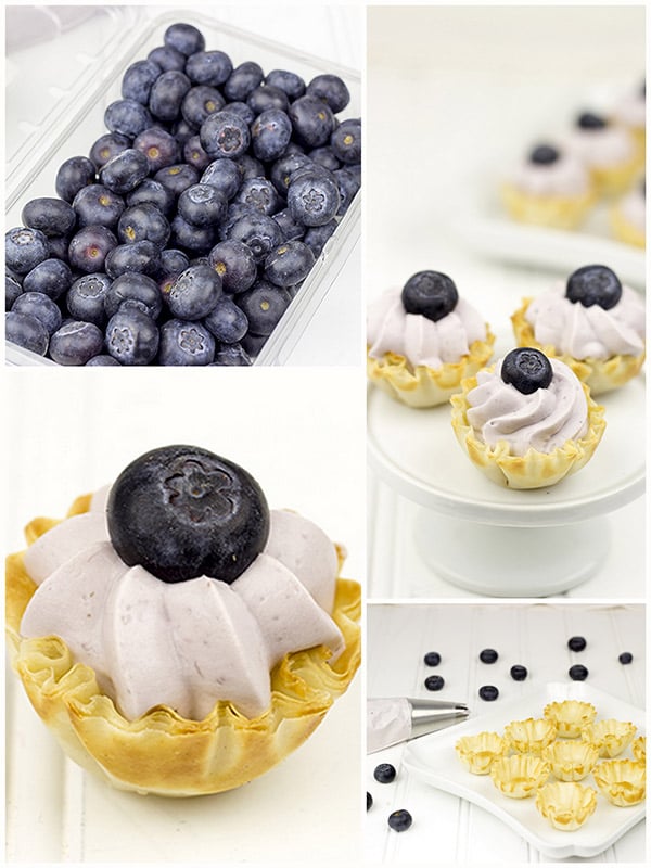 No-Bake Blueberry Cheesecake Bites: These colorful bite-sized desserts only take a few minutes to make!