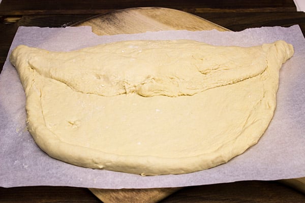 Napoleon Hat Pizza: It's half pizza-half calzone and 100% awesome!!
