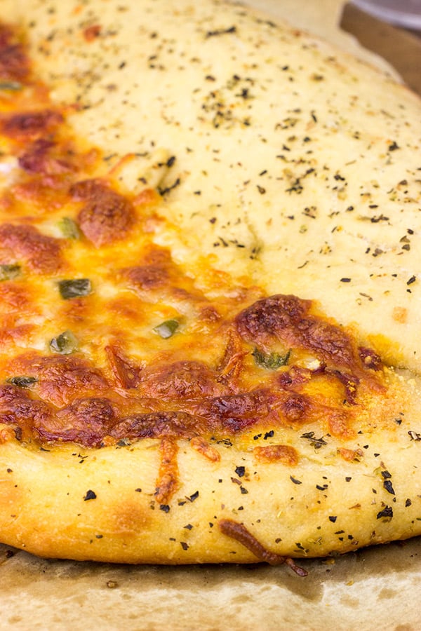 Napoleon Hat Pizza: It's half pizza-half calzone and 100% awesome!!