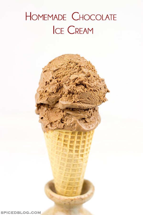Homemade Chocolate Ice Cream | Spicedblog.com