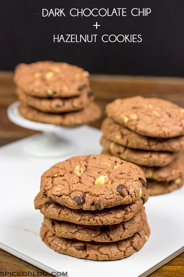 Looking for a fun twist on the classic chocolate cookie? | Dark Chocolate Chip Hazelnut Cookies