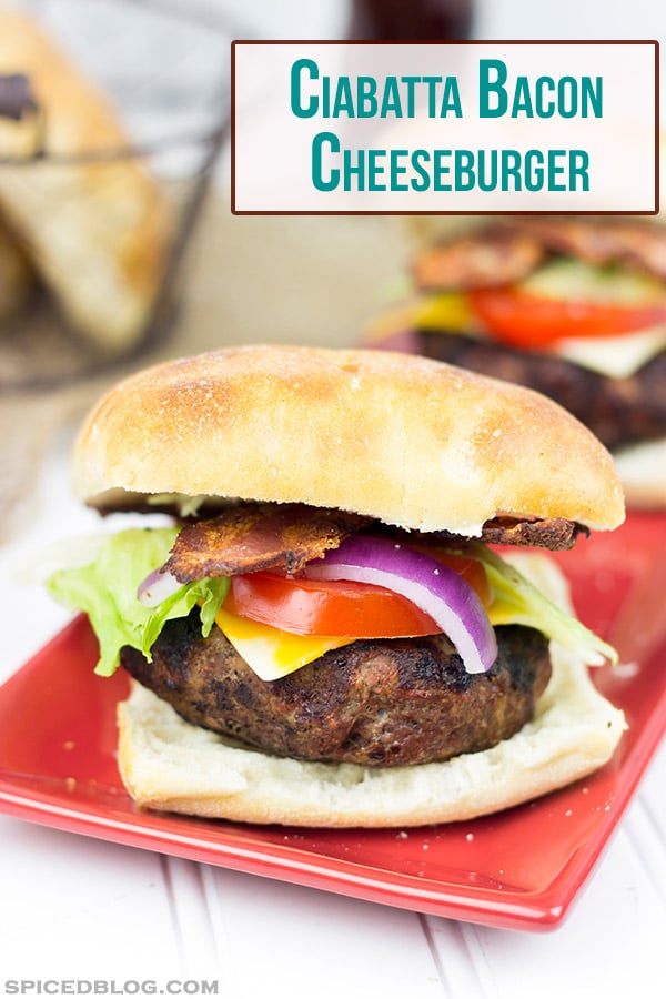 Ciabatta Bacon Cheeseburger | #SayCheeseburger #SoFabCon14