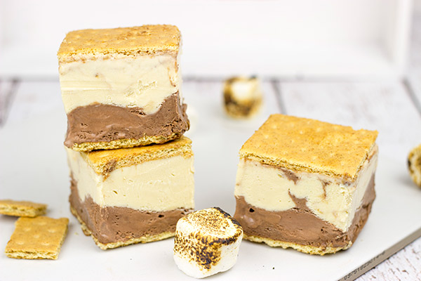 These fun S'mores Ice Cream Sandwiches combine two of your favorite summer treats into one delicious frozen dessert!