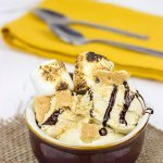 This Toasted Marshmallow Ice Cream is the perfect way to cool off on a warm summer evening!