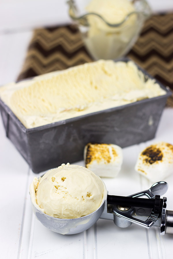 This Toasted Marshmallow Ice Cream is the perfect way to cool off on a warm summer evening!