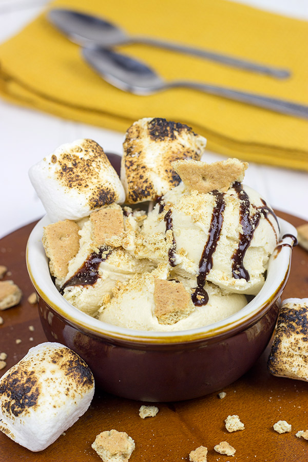 This Toasted Marshmallow Ice Cream is the perfect way to cool off on a warm summer evening!