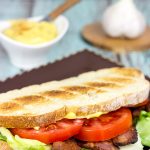Take the classic summer sandwich up a notch with a homemade aioli! This BLT with Homemade Roasted Garlic Aioli is sure to become a new favorite!