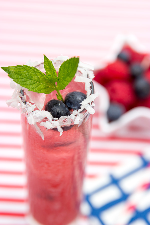 Summer is in full swing, so it's time to cool off with this Blueberry Coconut Sparkler!