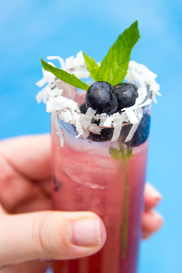 Summer is in full swing, so it's time to cool off with this Blueberry Coconut Sparkler!