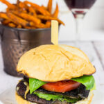 These Red Wine Portobello Burgers are incredibly tasty thanks to a quick (45 minute!) red wine marinade!