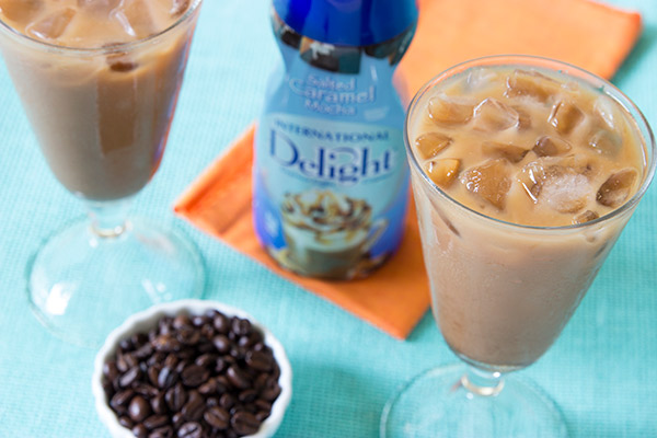 This Salted Caramel Mocha Iced Coffee is incredibly easy to make...and it's the perfect treat on a hot summer afternoon!