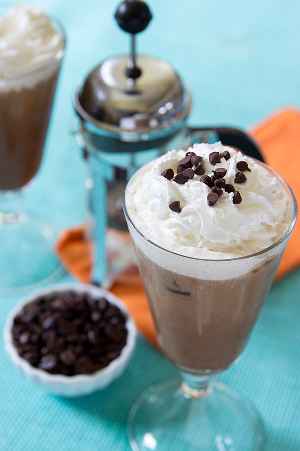 This Salted Caramel Mocha Iced Coffee is incredibly easy to make...and it's the perfect treat on a hot summer afternoon!