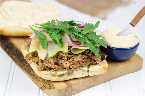 The Upstater Pulled Pork Sandwich is what happens when a classic Southern sandwich lands in upstate New York. It's unique...and absolutely delicious!