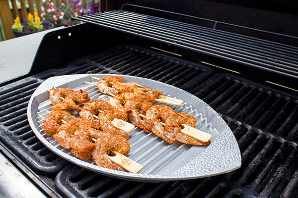 Get tailgating season started off right with this tasty Cajun Grilled Shrimp with Spicy Dipping Sauce!