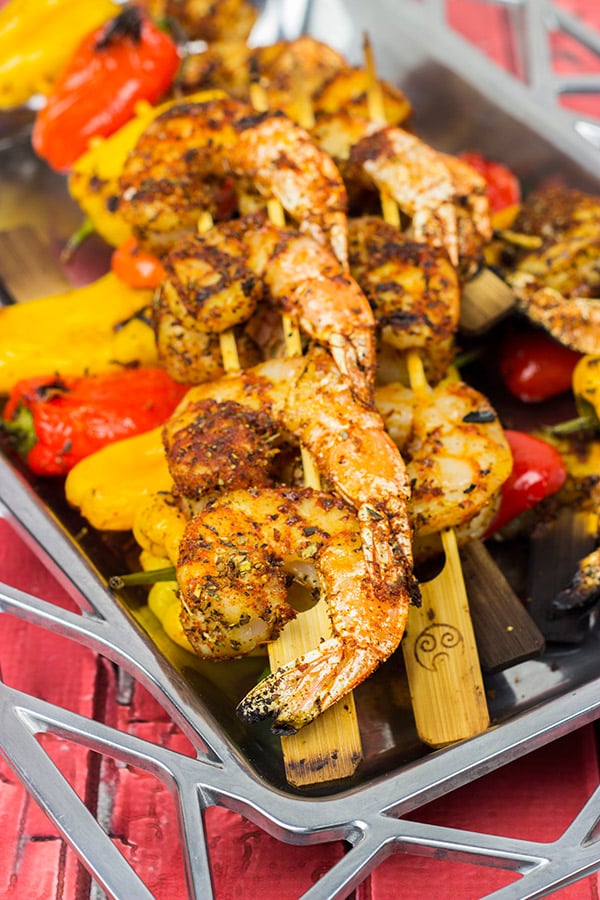 Get tailgating season started off right with this tasty Cajun Grilled Shrimp with Spicy Dipping Sauce!