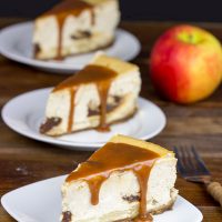 This Caramel Apple Cheesecake is loaded with apple flavor, and it's baked in a gingersnap crust. It's everything you love about the Fall...just in cheesecake form!