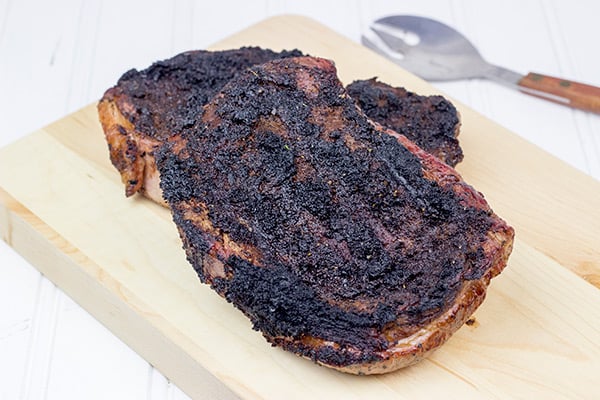 Rubbed with finely ground coffee and a bit of cocoa powder, these Espresso Rubbed Ribeye Steaks are mouth-wateringly delicious!