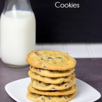 These Soft + Chewy Chocolate Chip Cookies are one of my favorite sweet treats! I dare you to eat just one!