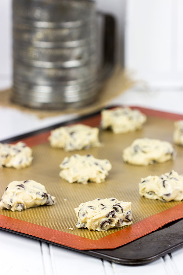 These Soft + Chewy Chocolate Chip Cookies are one of my favorite sweet treats! I dare you to eat just one!