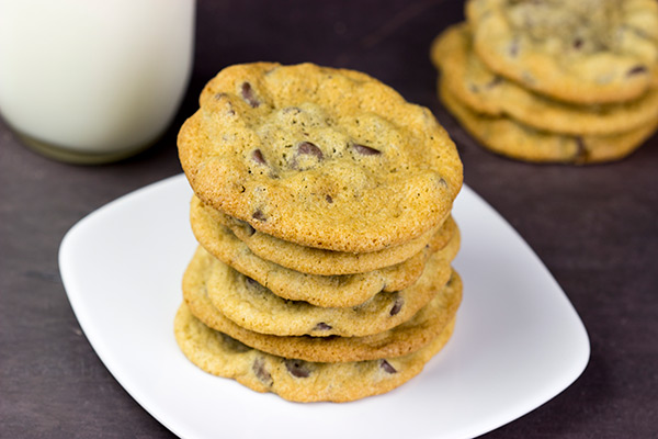 These Soft + Chewy Chocolate Chip Cookies are one of my favorite sweet treats! I dare you to eat just one!