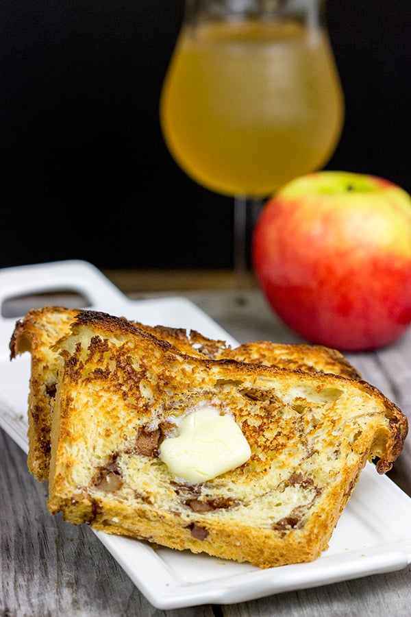 This Apple Pie Bread is complete with a cinnamon apple filling. Toast up a slice of this bread for a tasty treat on a cool Fall morning!