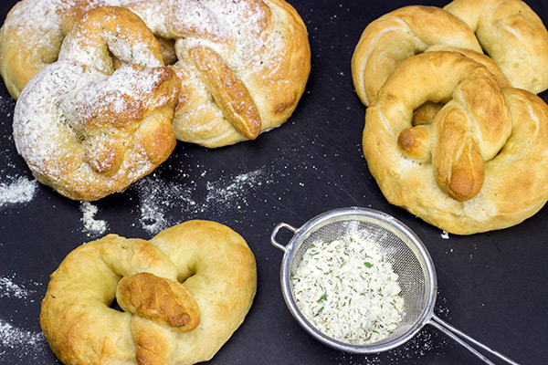 Get ready for game day with a big batch of these Buffalo Ranch Soft Pretzels!
