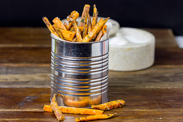 These Chipotle Parmesan Baked Sweet Potato Fries are a delicious and fun side dish for any meal!