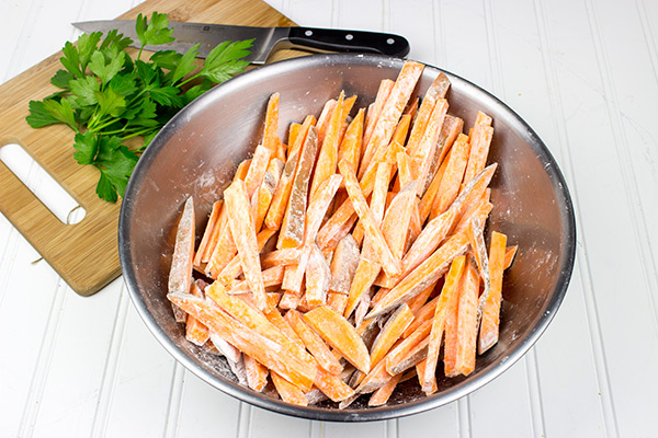 These Chipotle Parmesan Baked Sweet Potato Fries are a delicious and fun side dish for any meal!