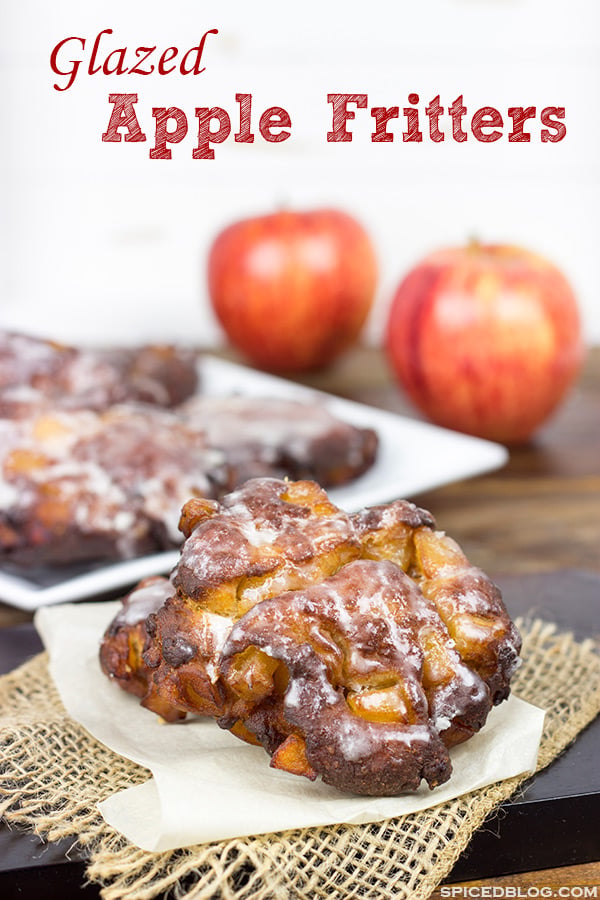 Loaded with fresh apples, these Glazed Apple Fritters are the perfect treat for a cool Fall morning!
