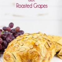 This Pastry Wrapped Brie with Roasted Grapes is a fun and easy appetizer that's sure to impress your family and friends! #ad #WalmartProduce