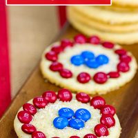 Inspired by Captain America's shield, these classic sugar cookies are decorated with M&Ms to create a tasty treat! #HeroesEatMMs #shop