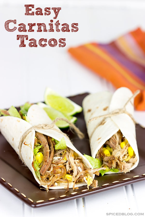 These Carnitas Tacos are a slow cooked to perfection. They're the perfect recipe to make on a chilly weekend!