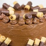 This Double Chocolate Birthday Cake features layers of moist chocolate cake covered in a classic chocolate buttercream frosting.