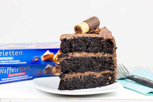 This Double Chocolate Birthday Cake features layers of moist chocolate cake covered in a classic chocolate buttercream frosting.