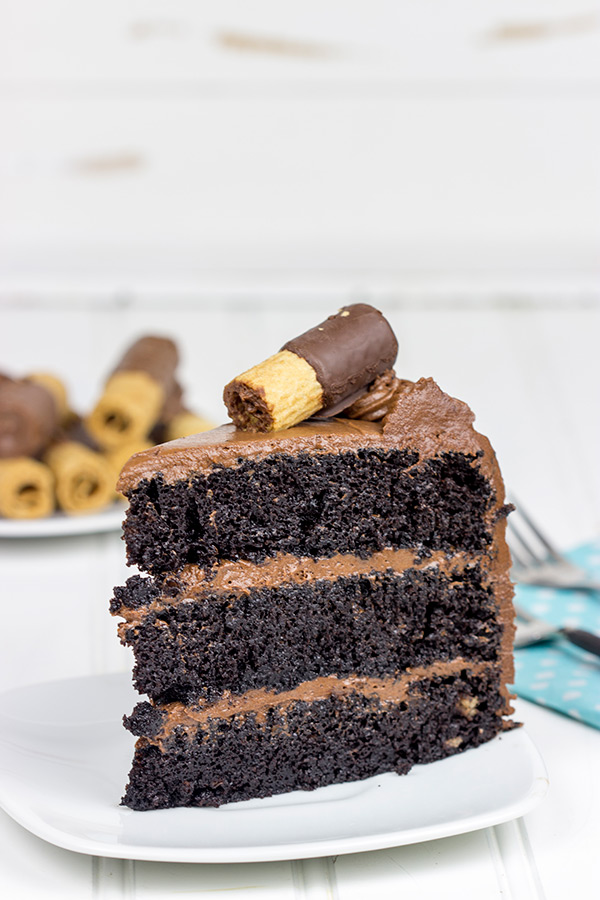This Double Chocolate Birthday Cake features layers of moist chocolate cake covered in a classic chocolate buttercream frosting.